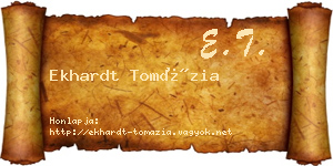 Ekhardt Tomázia névjegykártya
